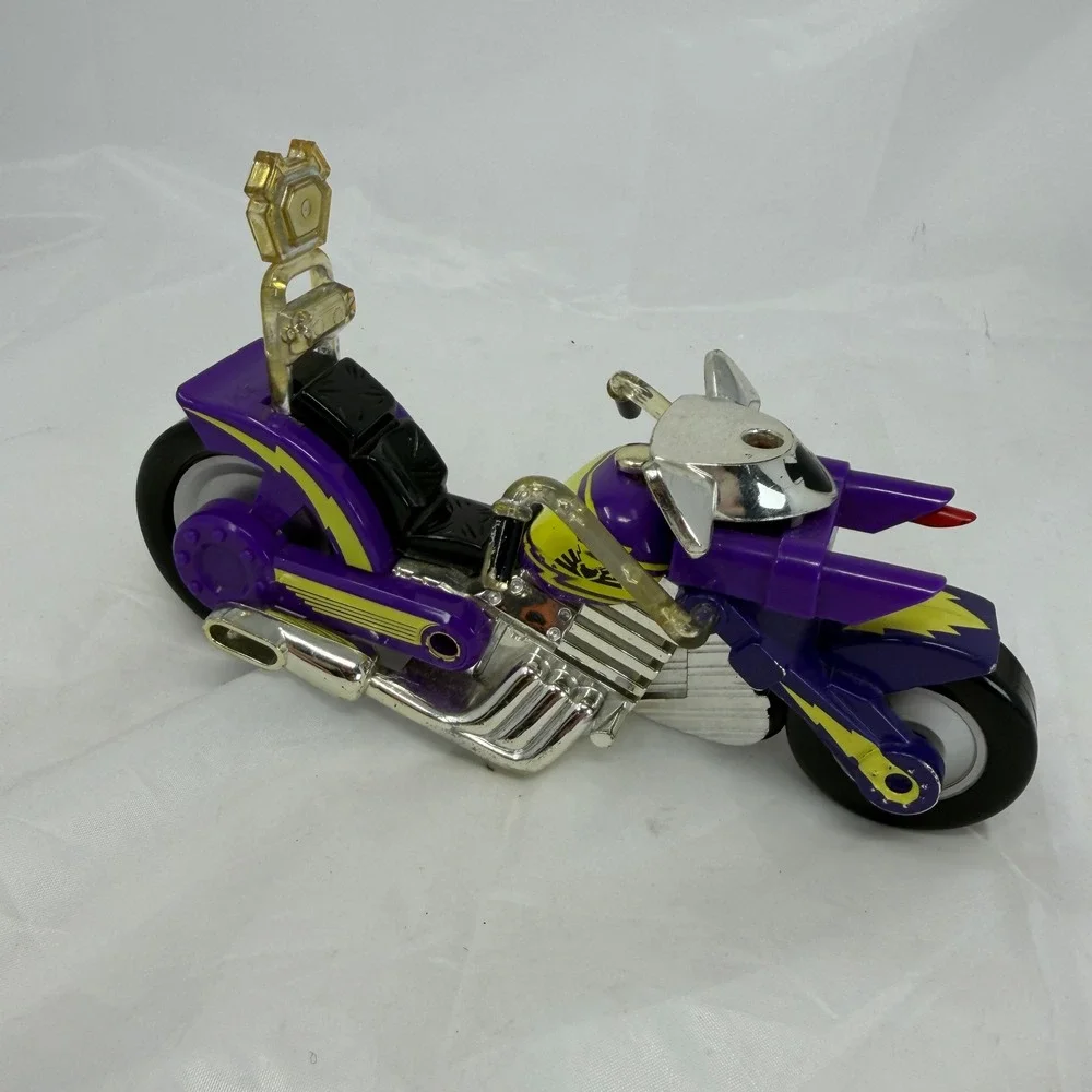 Vintage biker mice Modo mondo chopper Purple Toy Motorcycle Chrome Details